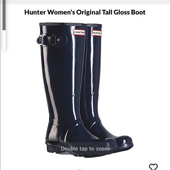Authentic Navy Blue Hunter boots - Picture 1 of 7